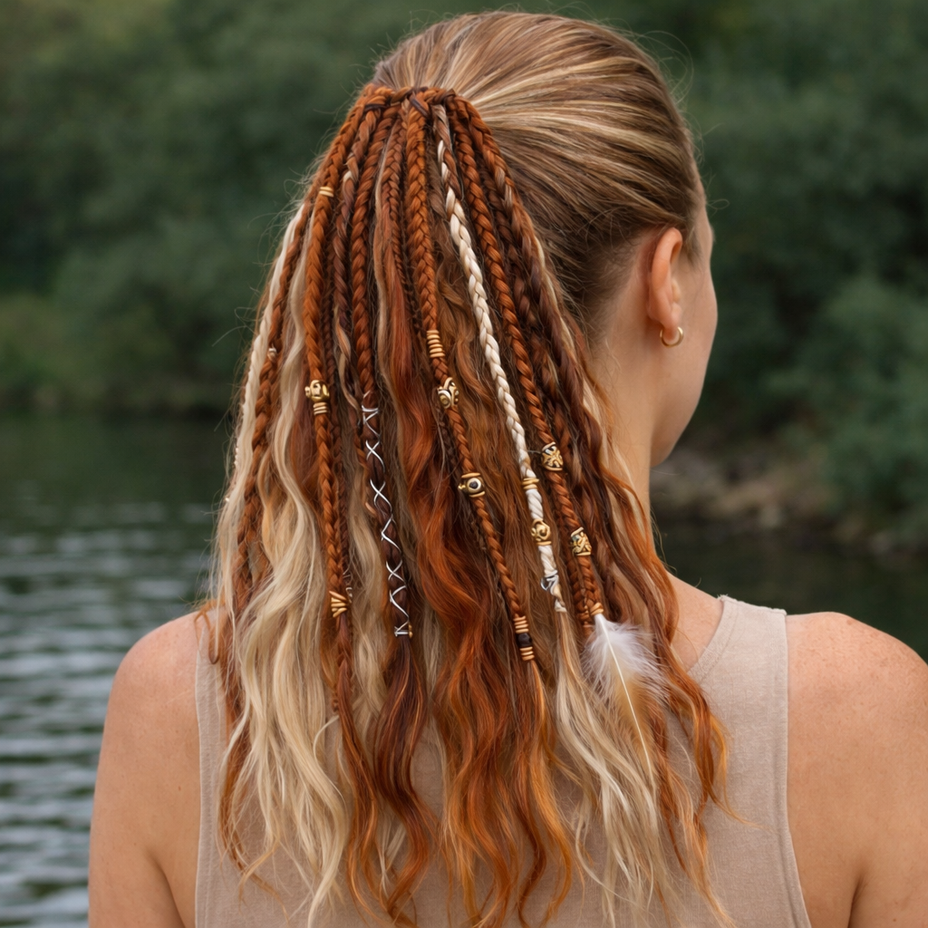 Boho Hair Extension Ponytail with Beads & Shells – Instant Festival Look for Women | Thomler