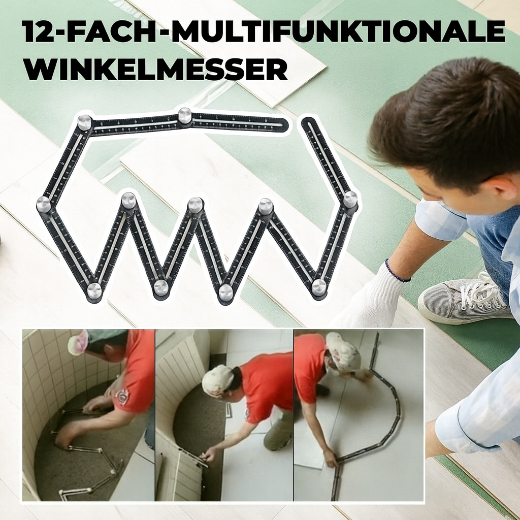 12-Segment Adjustable Angle Measurement Tool for Contours & Templates – Perfect for Tile, Wood & Metal Projects | Thomler