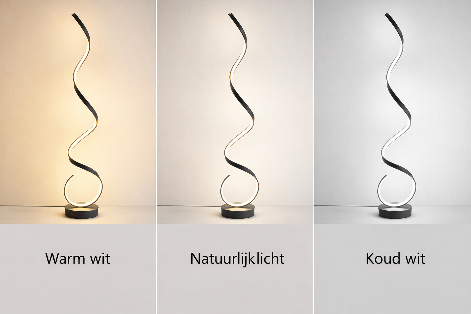Floor Lamp Aluminium Spiral 133.0 cm White Dimmable Bedroom Reading Modern LED Standing Light | Thomler