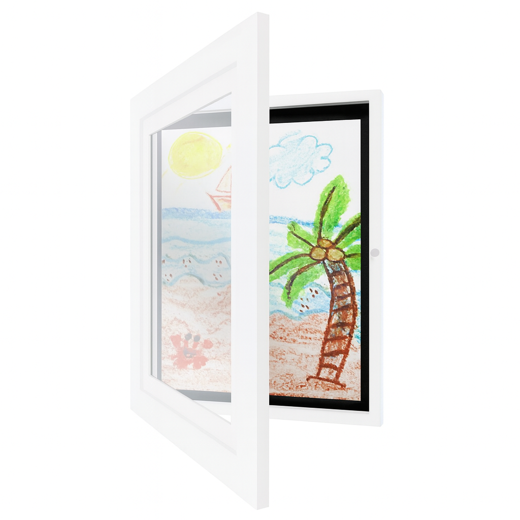 Photo Frame Storage Display 24.0 cm x 18.0 cm Magnetic A4 Artwork Memory Holder Wall Mounted Drawing Archive Portrait Landscape | Thomler