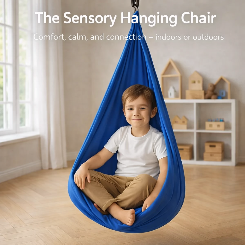 Sensory Swing Weather Resistant Textile 100.0 x 280.0 cm Indoor Outdoor Relaxation Hanging Cocoon Seat For Children Adults | Thomler