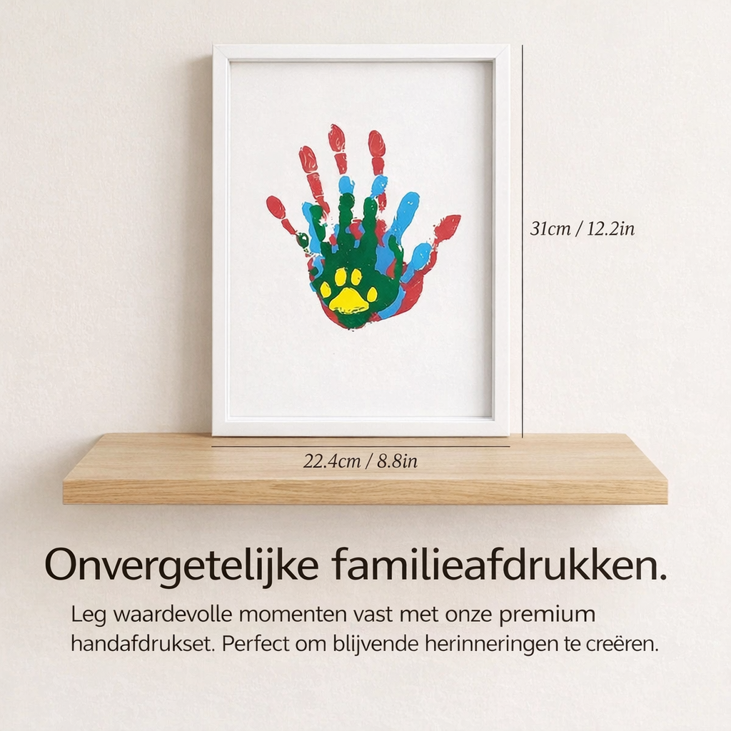 Family Handprint Portrait Kit with Frame – Create Personalized Keepsake Art Together – Easy DIY Memory Craft for Kids & Parents – Complete | Thomler