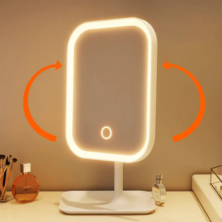 LED Schminkspiegel mit 3 Lichtfarben – kabellos, dimmbar, mit Touch-Bedienung