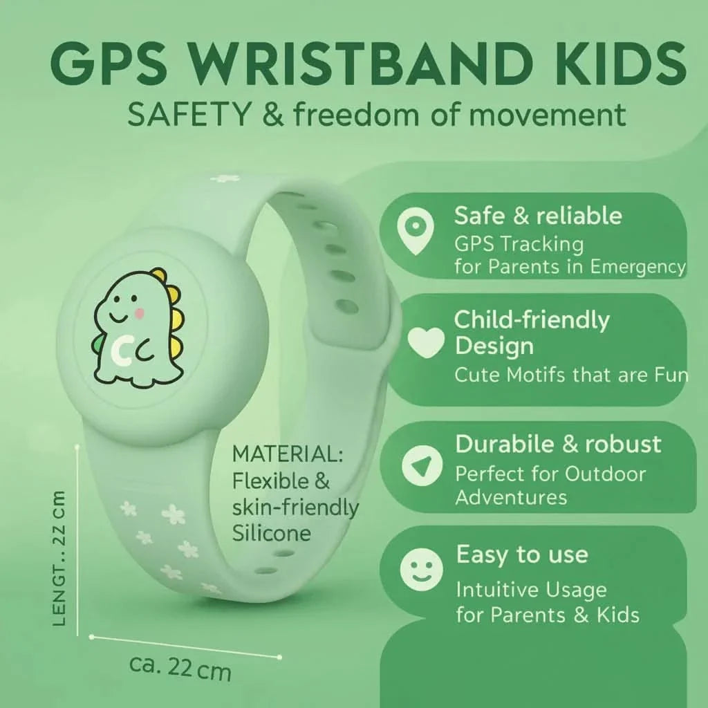 Kids Location Tracker Wristband – Adjustable GPS Watch for Children with Soft Strap & Playful Design – Real-Time Monitoring – Lightweight | Thomler