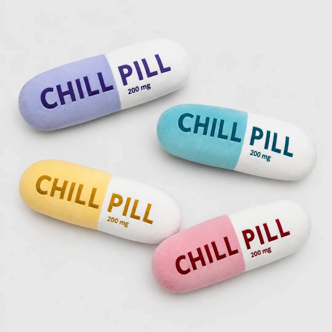 Oversized Pill-Shaped Throw Pillow – Humor & Comfort for Couch, Bed, Dorm – Soft Plush Novelty Cushion for Living Room, Office, Bedroom | Thomler