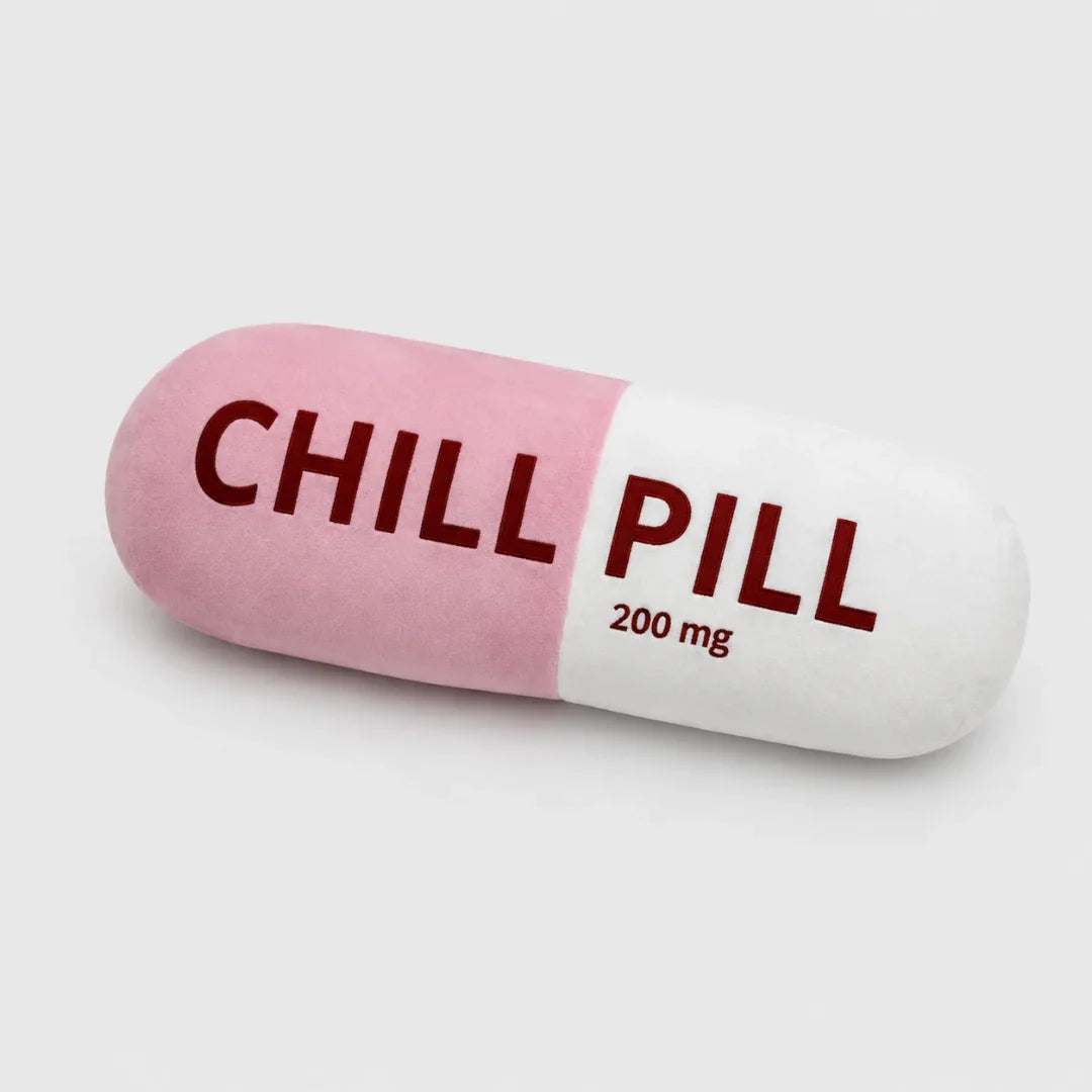 Oversized Pill-Shaped Throw Pillow – Humor & Comfort for Couch, Bed, Dorm – Soft Plush Novelty Cushion for Living Room, Office, Bedroom | Thomler