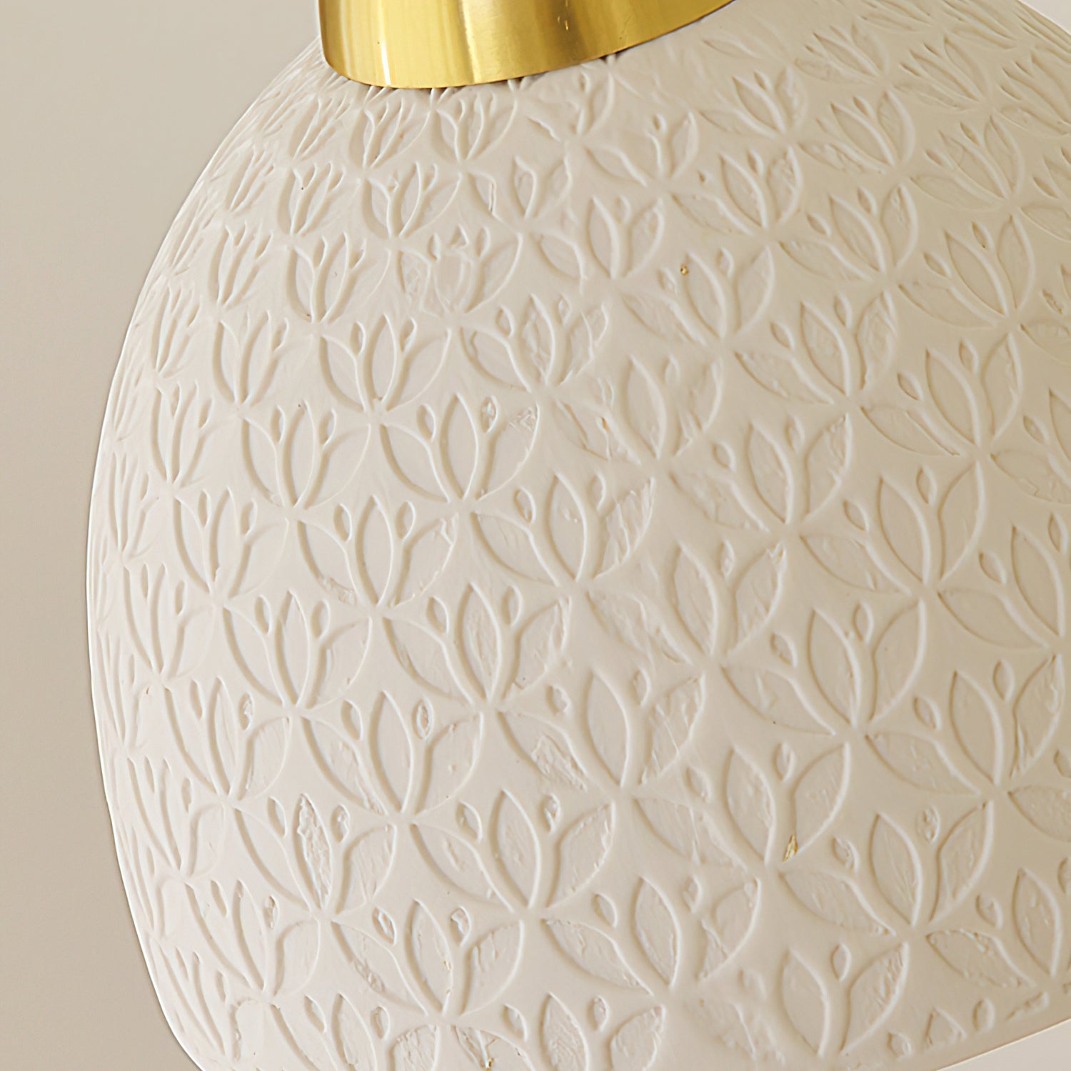 Pendant Lamp Ceramic 9.4 in White Indoor Ceiling Light Adjustable Brass Accents Modern Dining Room Kitchen Lighting | Thomler