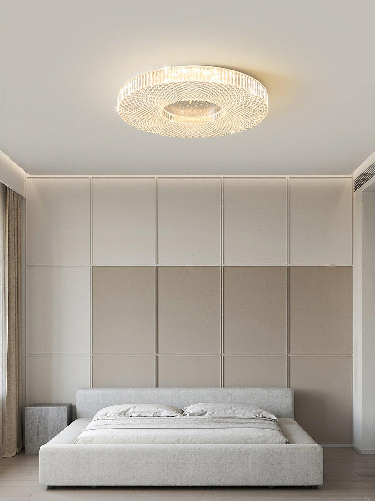Modern LED Flush Mount Ceiling Light with Acrylic Shade – Gold or White Finish | Thomler