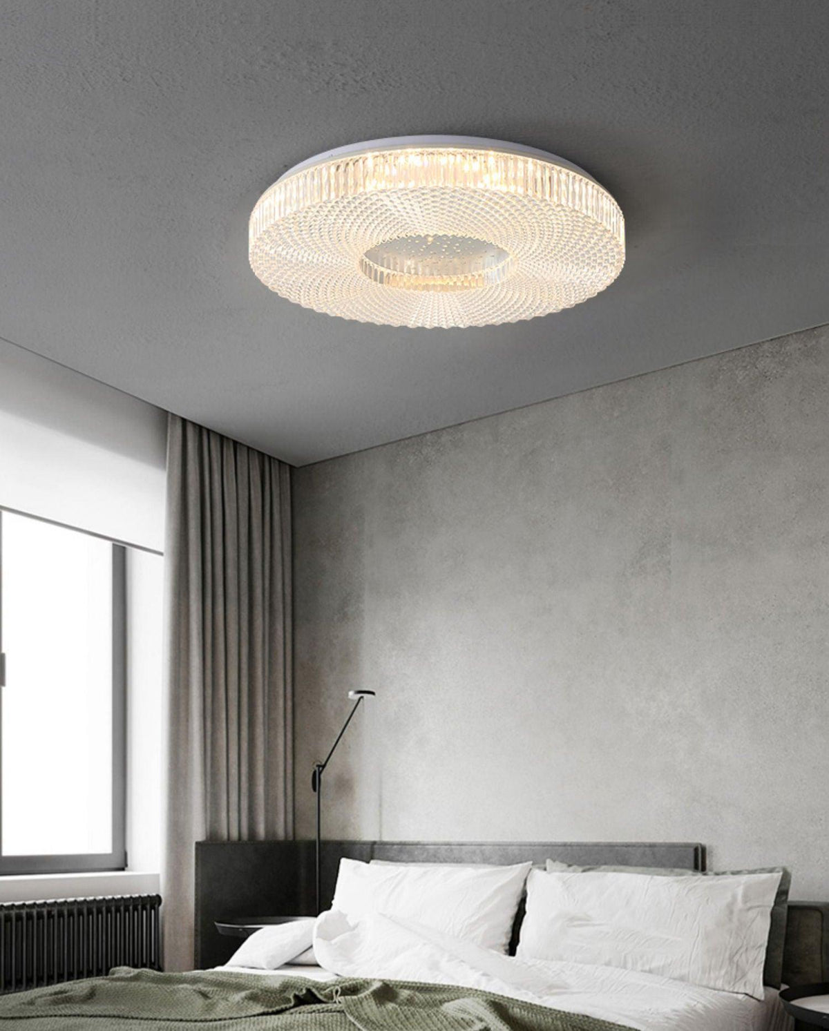 Modern LED Flush Mount Ceiling Light with Acrylic Shade – Gold or White Finish | Thomler