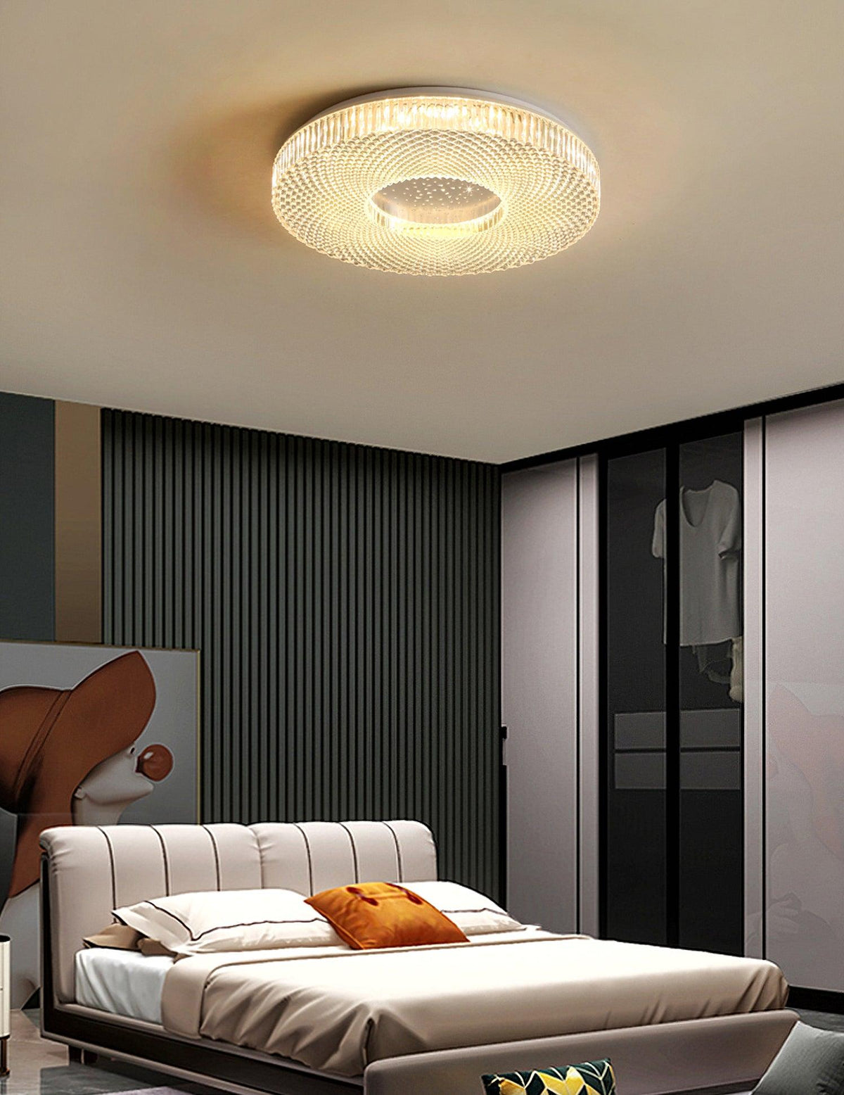 Modern LED Flush Mount Ceiling Light with Acrylic Shade – Gold or White Finish | Thomler