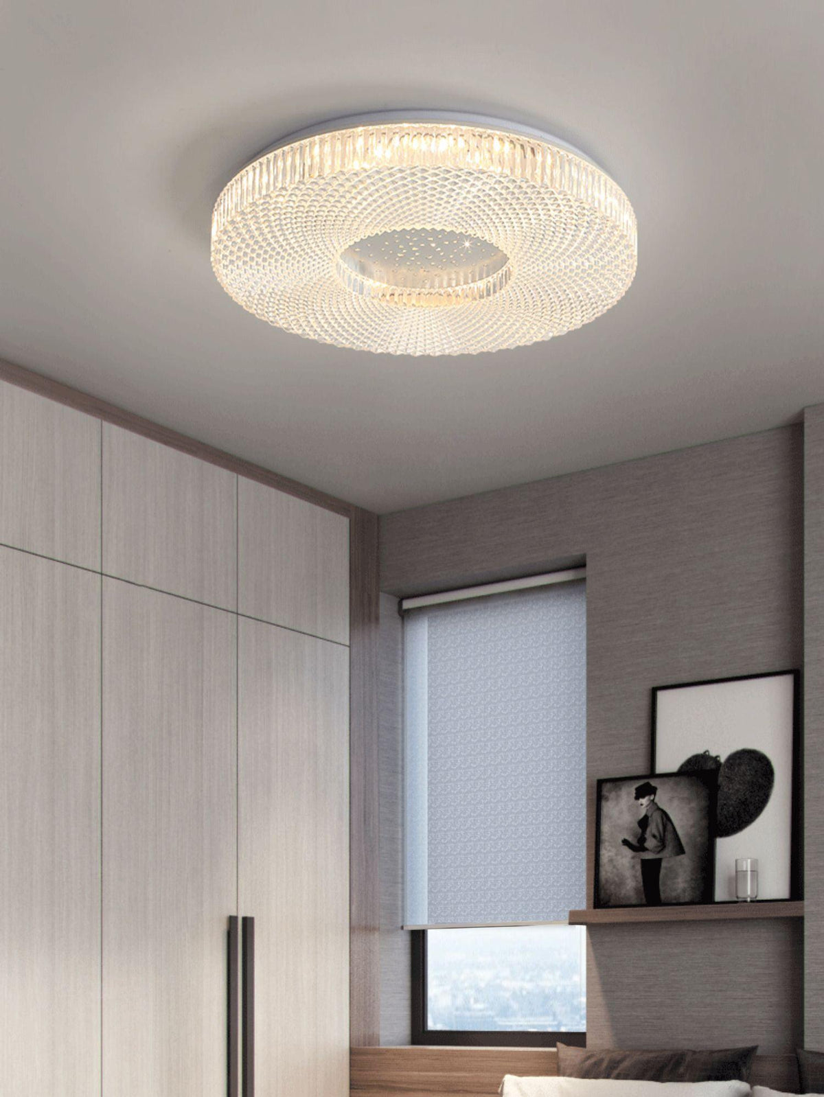 Modern LED Flush Mount Ceiling Light with Acrylic Shade – Gold or White Finish | Thomler