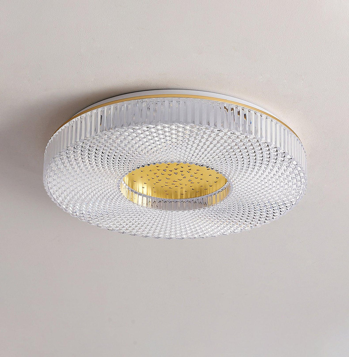Modern LED Flush Mount Ceiling Light with Acrylic Shade – Gold or White Finish | Thomler