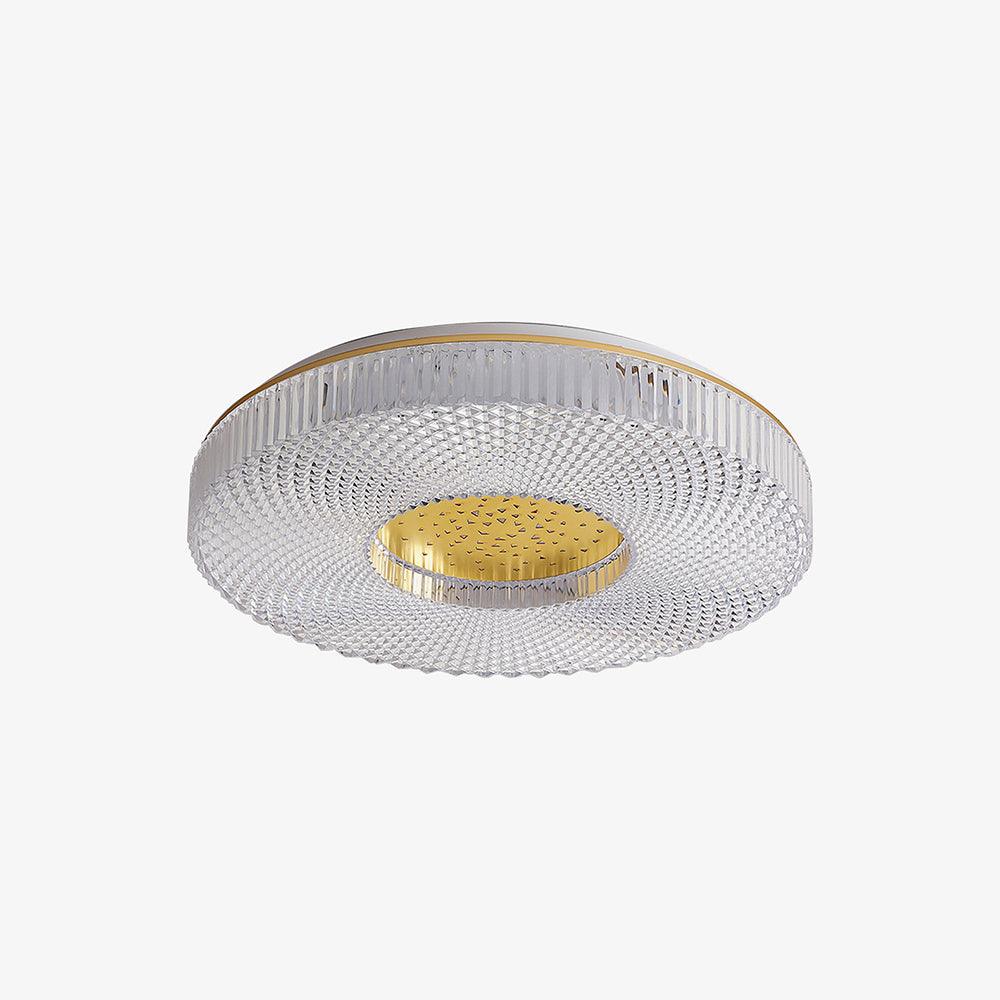 Modern LED Flush Mount Ceiling Light with Acrylic Shade – Gold or White Finish | Thomler