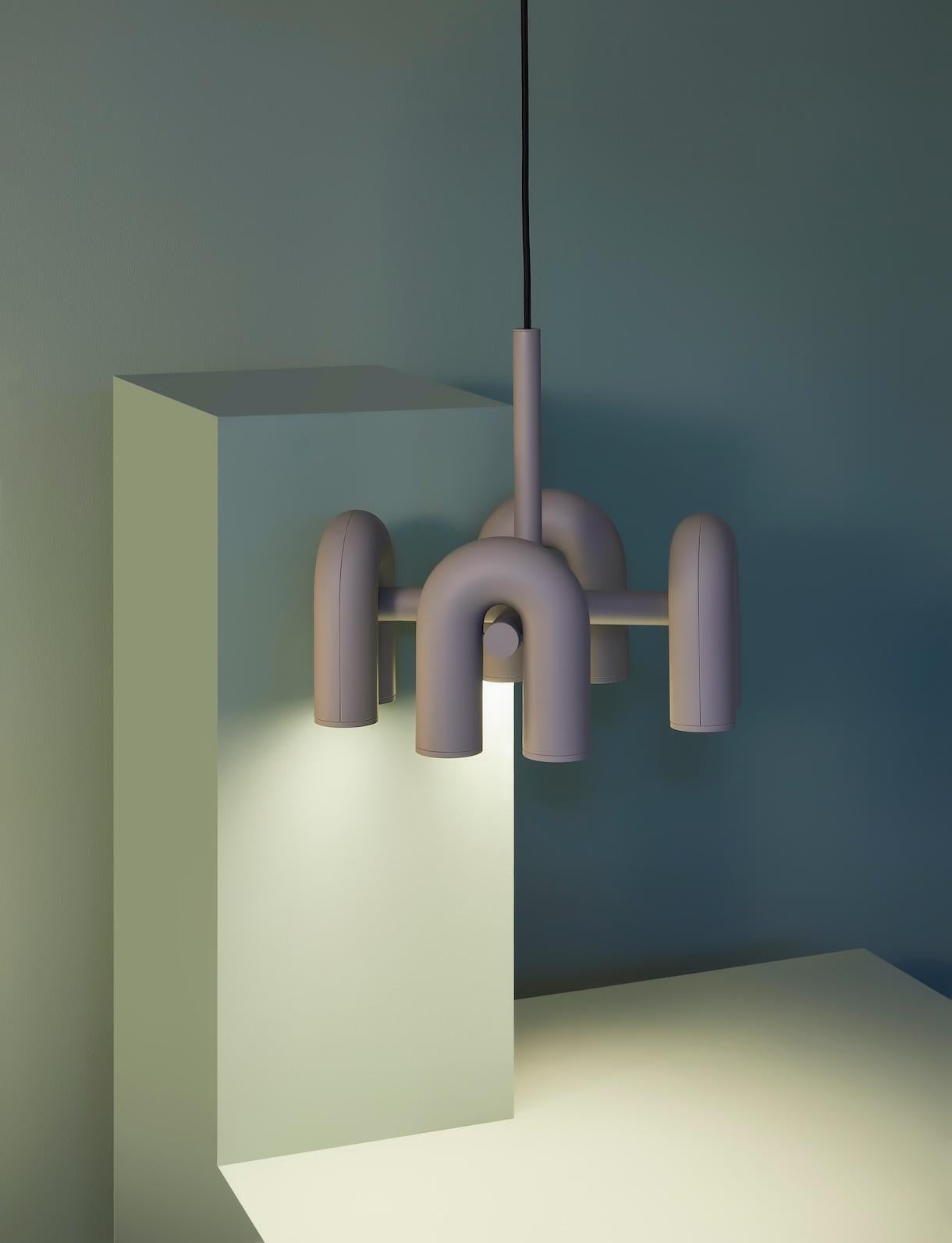 Aluminum U-Shape LED Chandelier 39.4 in Adjustable Ceiling Indoor Lighting Modern Modular Fixture for Living Room Dining Room Bedroom | Thomler