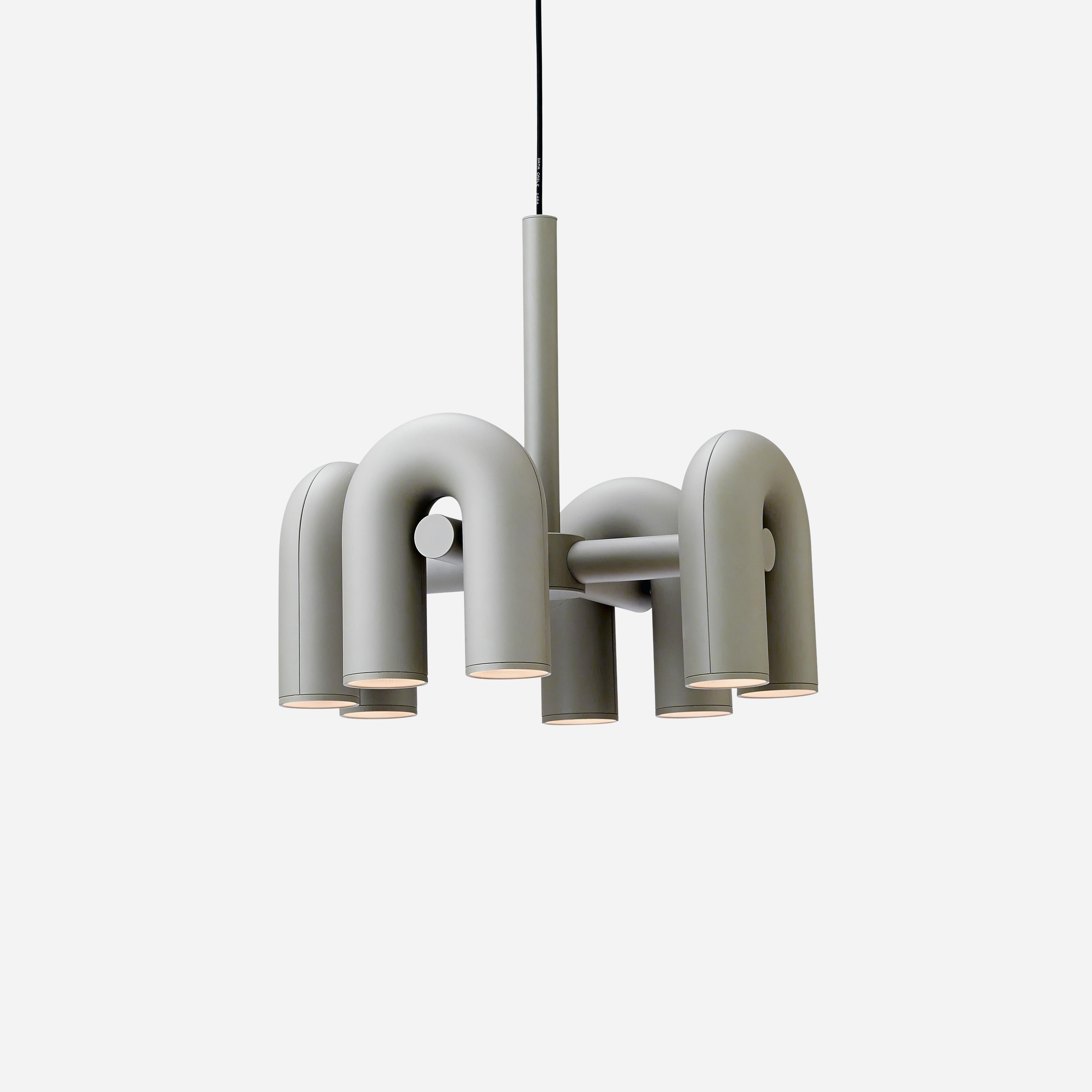 Aluminum U-Shape LED Chandelier 39.4 in Adjustable Ceiling Indoor Lighting Modern Modular Fixture for Living Room Dining Room Bedroom | Thomler