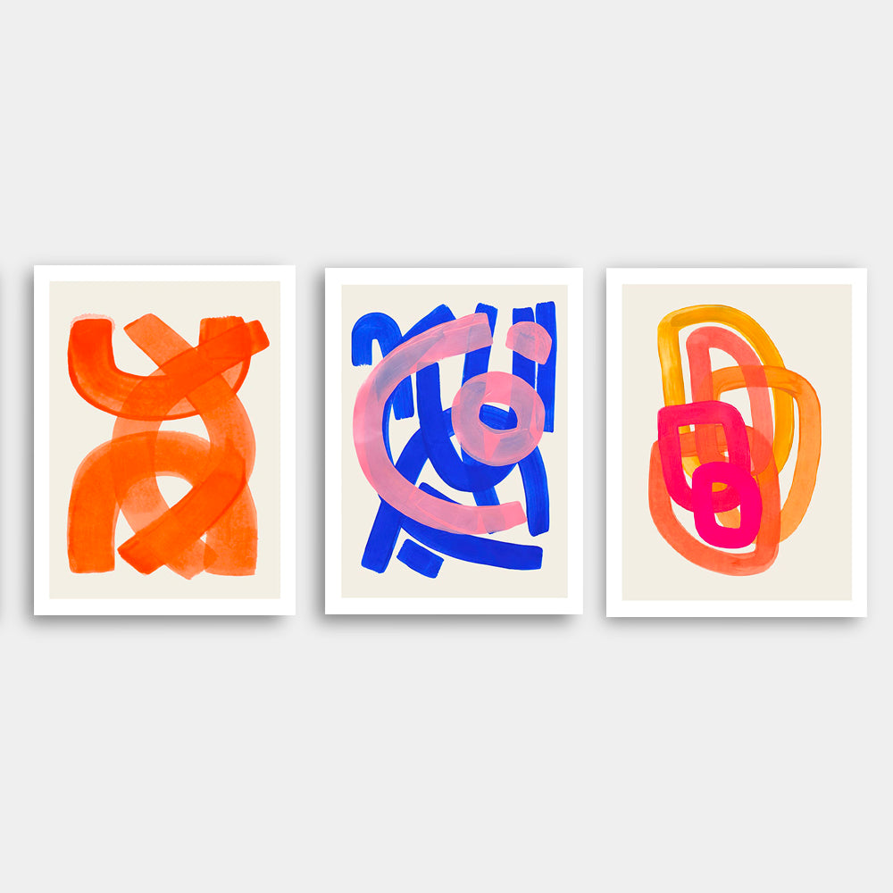 Retro Painterly Statement Art Print on Cotton Canvas | Thomler