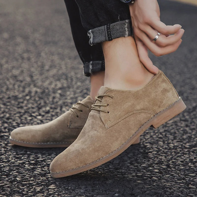 Men's Laced Suede Oxfords – Versatile Dress Shoes for Work, Events & Weekend Wear | Thomler