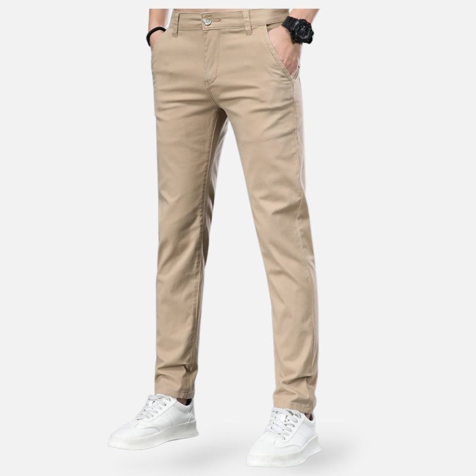 Men's Tailored Dress Pants – Streamlined Silhouette with Modern Waistband Design | Thomler