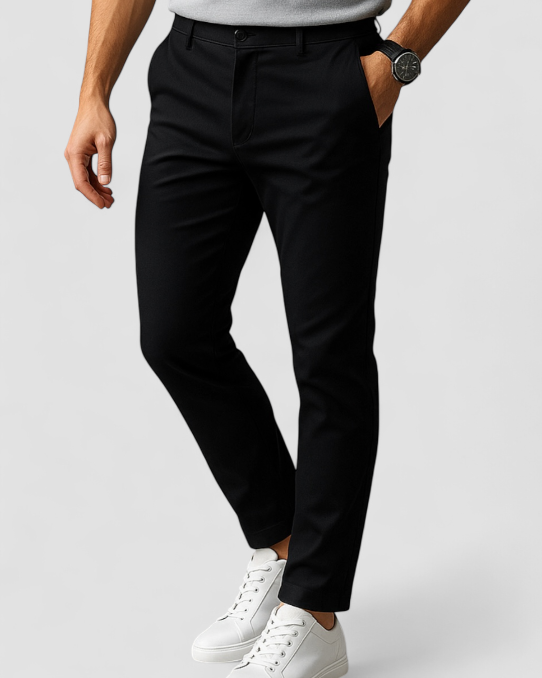 Men's Tailored Dress Pants – Streamlined Silhouette with Modern Waistband Design | Thomler