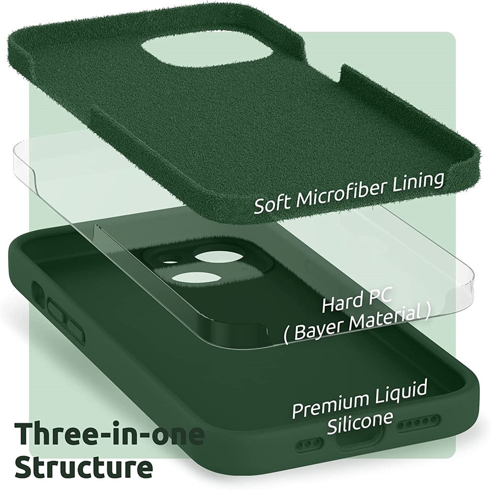 Soft-Touch Silicone Phone Case for iPhone 17, 16, Pro, Max & Air – Shock-Absorbing Protection with Anti-Fingerprint Finish | Thomler