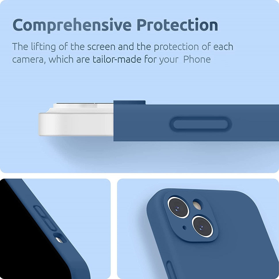 Soft-Touch Silicone Phone Case for iPhone 17, 16, Pro, Max & Air – Shock-Absorbing Protection with Anti-Fingerprint Finish | Thomler