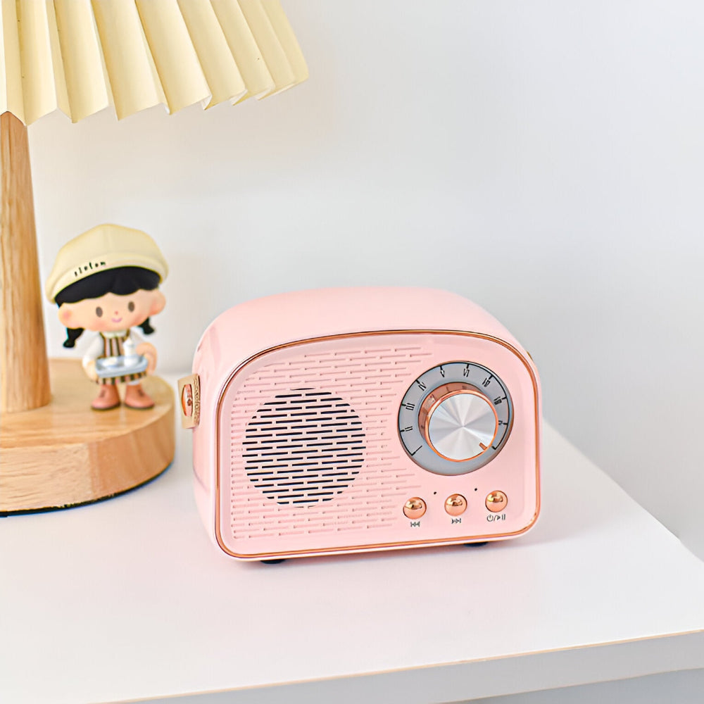 Speaker Retro Style Wireless Bluetooth Desktop Audio Mint Green Bedroom Bedside Music Player | Thomler