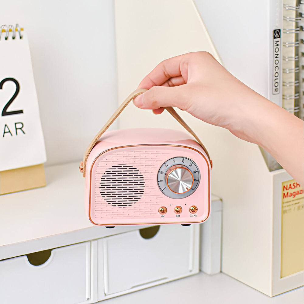 Speaker Retro Style Wireless Bluetooth Desktop Audio Mint Green Bedroom Bedside Music Player | Thomler