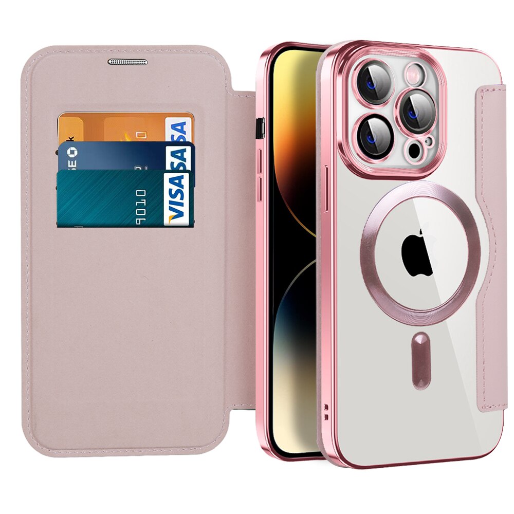 Transparent Card Holder iPhone Case with MagSafe Magnetic Wallet & RFID Protection for 12 13 14 15 16 17 Pro Max Air Plus | Thomler