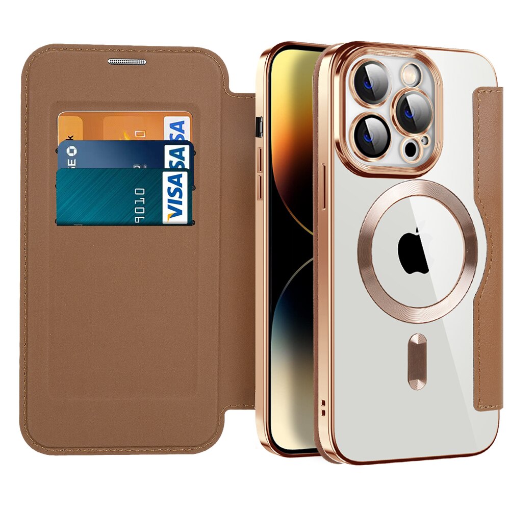 Transparent Card Holder iPhone Case with MagSafe Magnetic Wallet & RFID Protection for 12 13 14 15 16 17 Pro Max Air Plus | Thomler