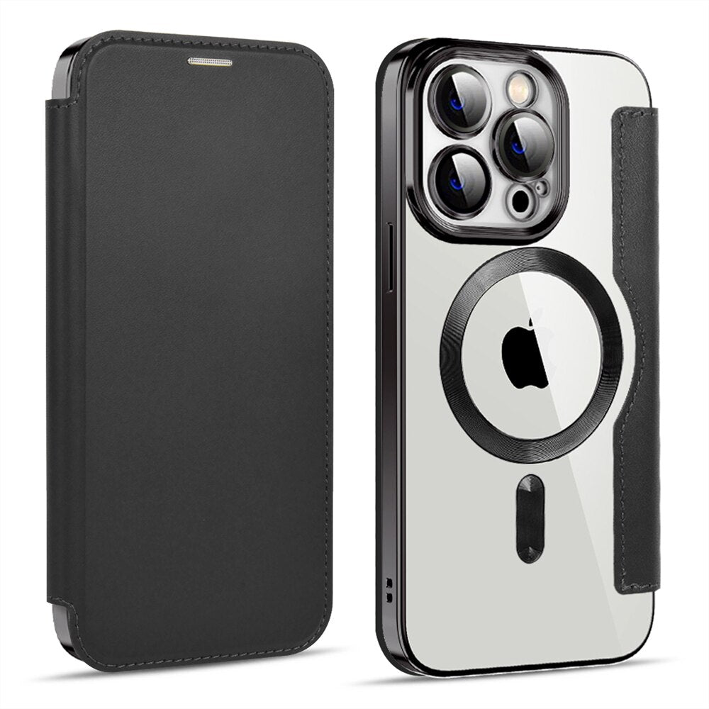 Transparent Card Holder iPhone Case with MagSafe Magnetic Wallet & RFID Protection for 12 13 14 15 16 17 Pro Max Air Plus | Thomler
