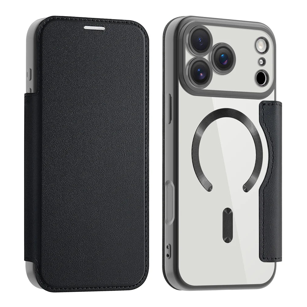 Transparent Card Holder iPhone Case with MagSafe Magnetic Wallet & RFID Protection for 12 13 14 15 16 17 Pro Max Air Plus | Thomler