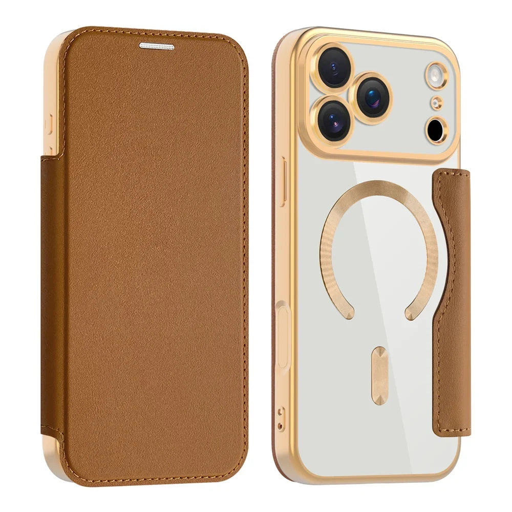 Transparent Card Holder iPhone Case with MagSafe Magnetic Wallet & RFID Protection for 12 13 14 15 16 17 Pro Max Air Plus | Thomler