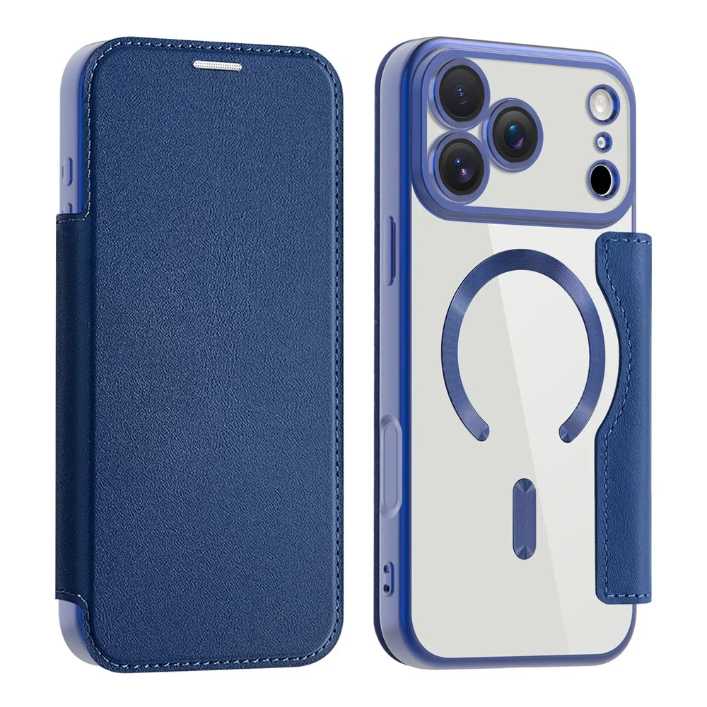 Transparent Card Holder iPhone Case with MagSafe Magnetic Wallet & RFID Protection for 12 13 14 15 16 17 Pro Max Air Plus | Thomler