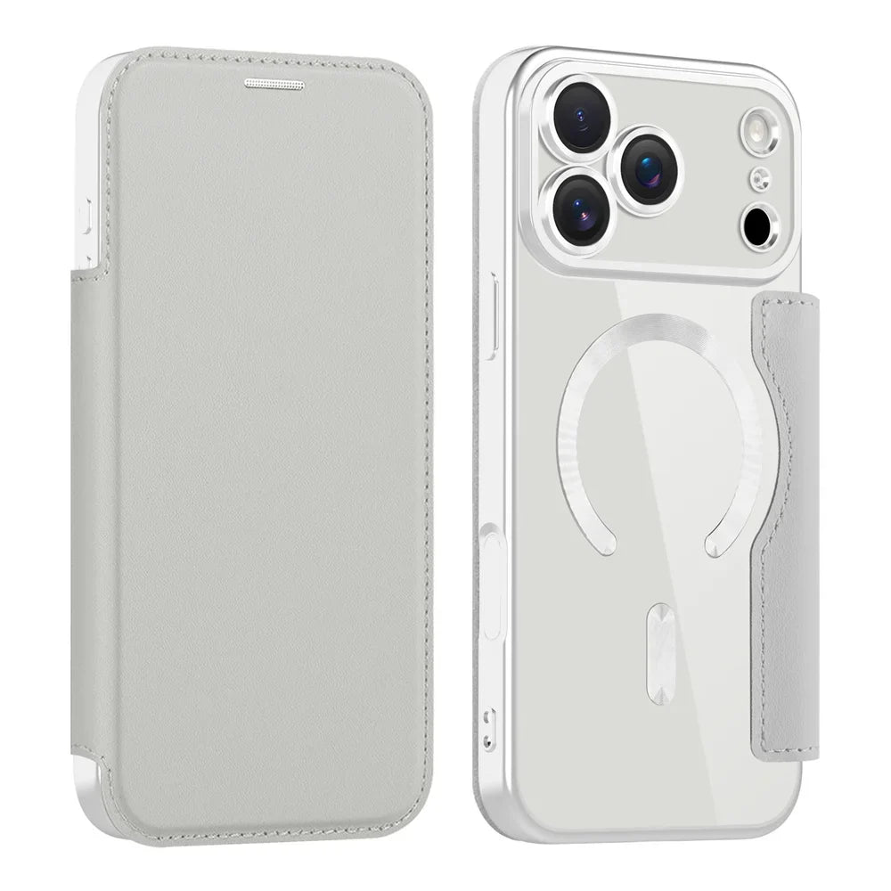 Transparent Card Holder iPhone Case with MagSafe Magnetic Wallet & RFID Protection for 12 13 14 15 16 17 Pro Max Air Plus | Thomler