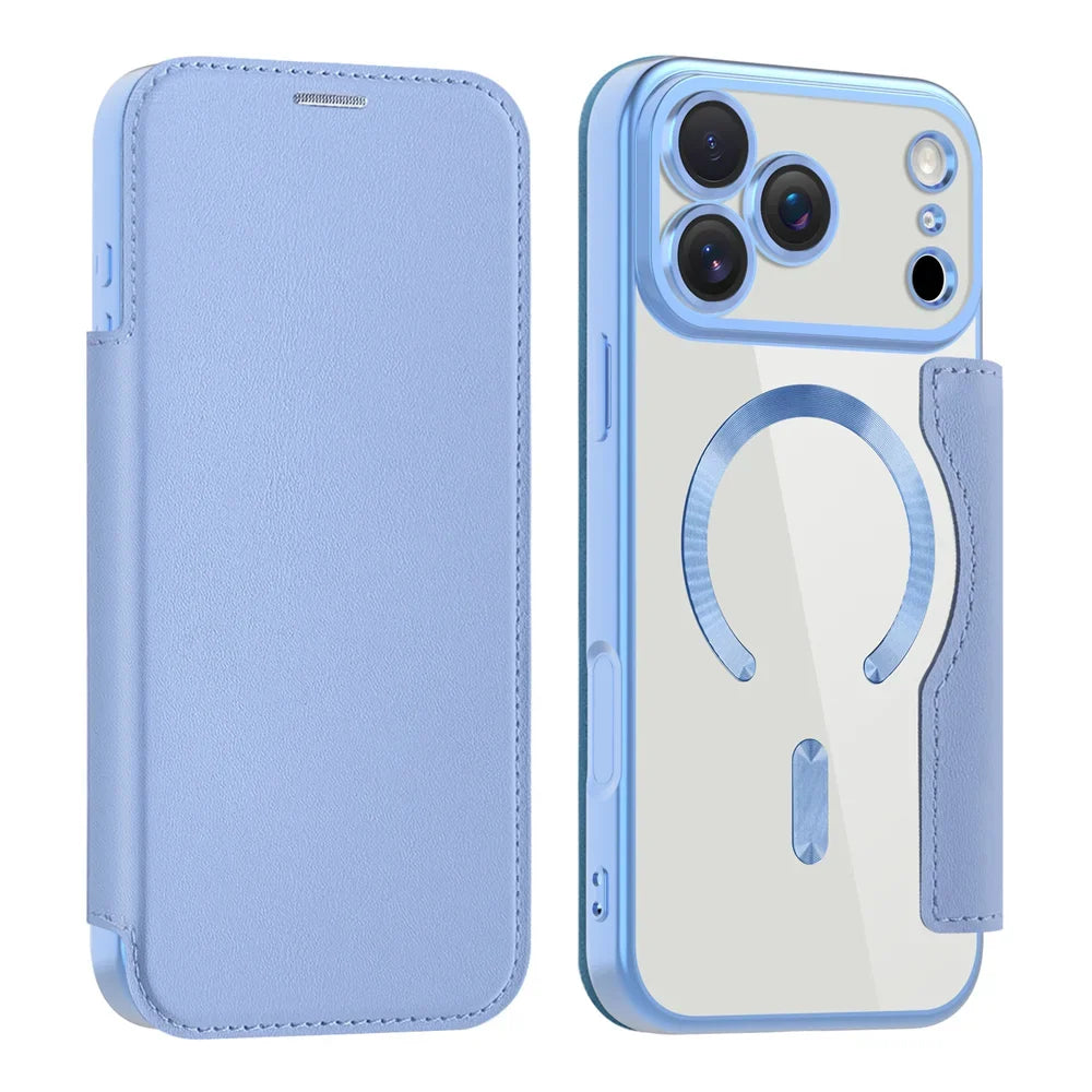 Transparent Card Holder iPhone Case with MagSafe Magnetic Wallet & RFID Protection for 12 13 14 15 16 17 Pro Max Air Plus | Thomler