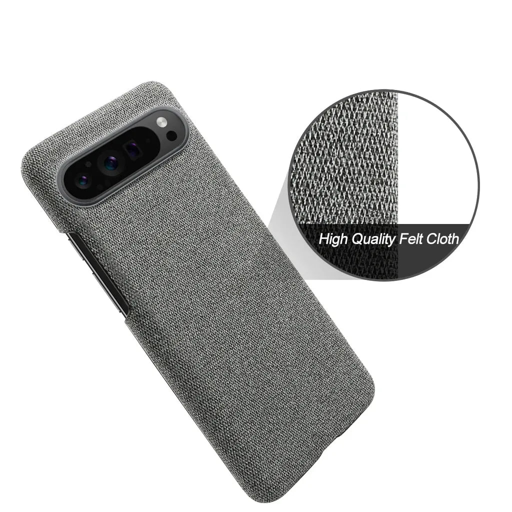 Fabric-Textured Protective Case for Google Pixel – Shock-Absorbing TPU with Raised Edges, Precision Fit for All Pixel Models 7-11 Pro XL | Thomler