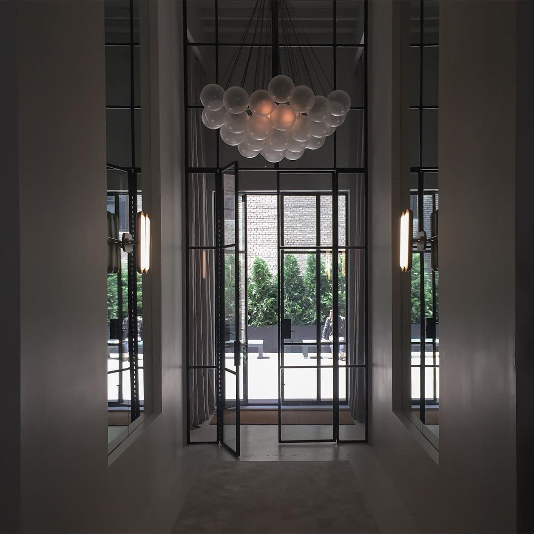 Pendant Light Frosted Glass Sphere Cluster Ø 80.0 cm Gold Dining Room Kitchen Island Cloud Chandelier Hanging Ceiling Light | Thomler