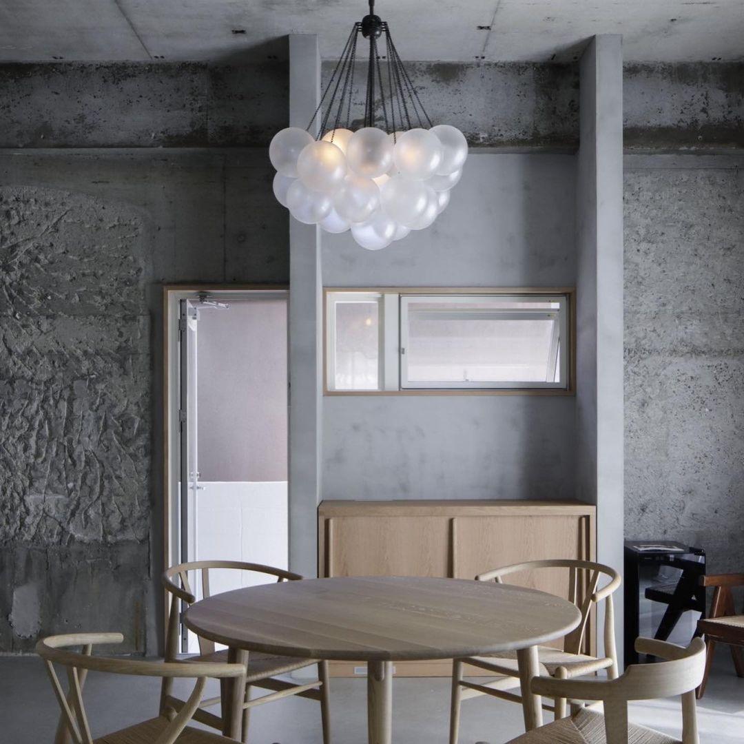 Frosted Glass Orb Chandelier 15.8 in x 33.5 in Indoor Ceiling Light 19-73 Heads Adjustable Modern Dining Room Living Room Pendant Fixture | Thomler