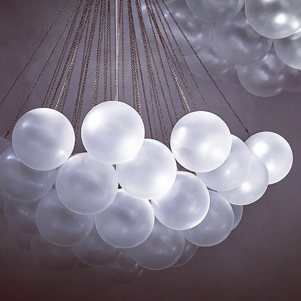 Pendant Light Frosted Glass Sphere Cluster Ø 80.0 cm Gold Dining Room Kitchen Island Cloud Chandelier Hanging Ceiling Light | Thomler