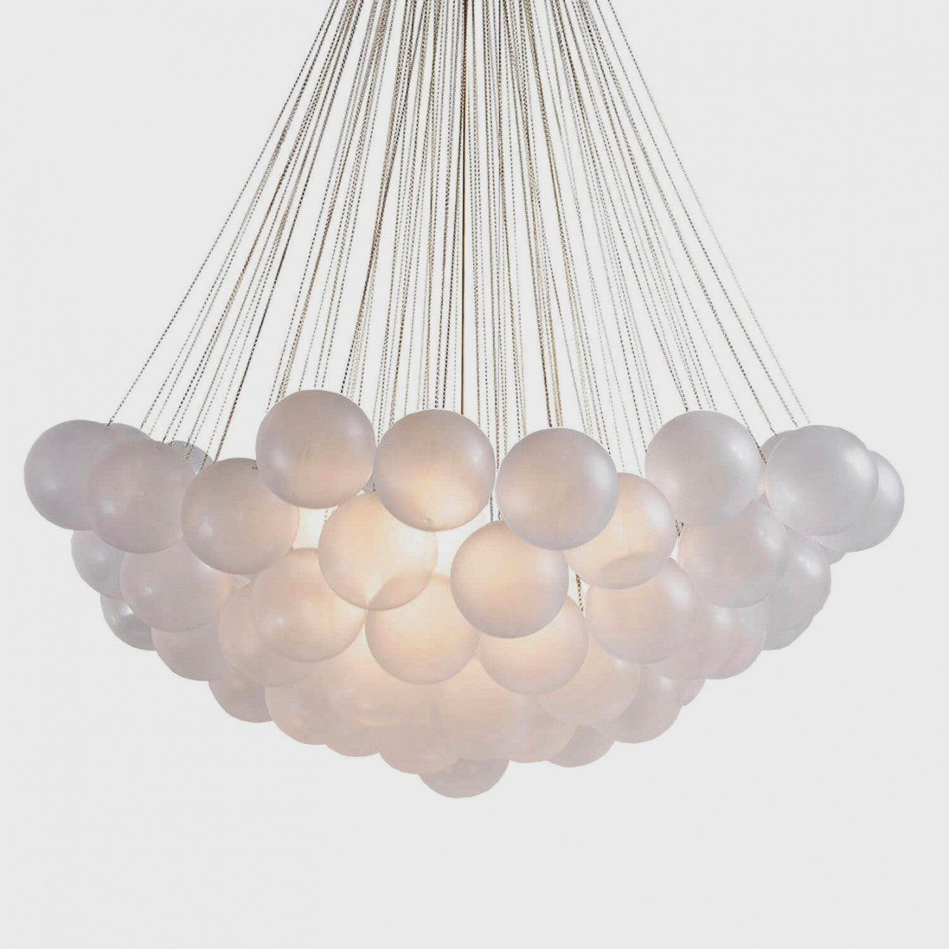 Pendant Light Frosted Glass Sphere Cluster Ø 80.0 cm Gold Dining Room Kitchen Island Cloud Chandelier Hanging Ceiling Light | Thomler