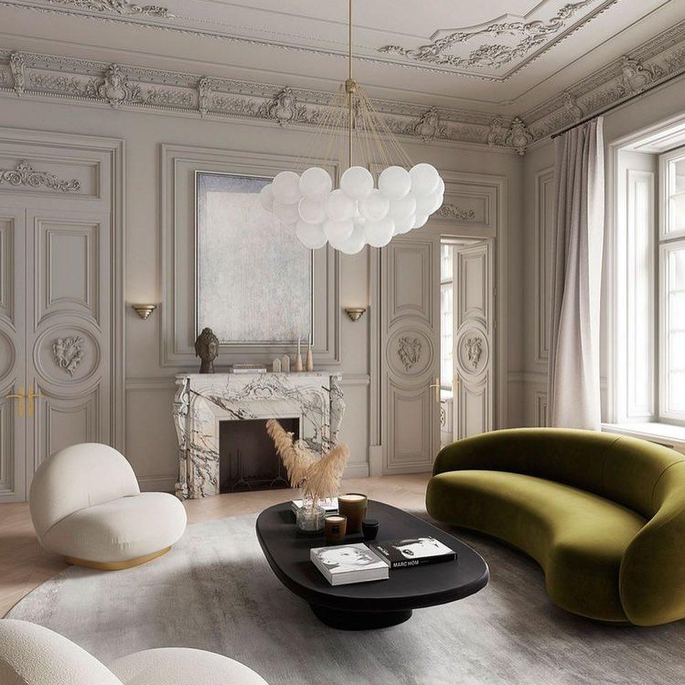 Frosted Glass Orb Chandelier 15.8 in x 33.5 in Indoor Ceiling Light 19-73 Heads Adjustable Modern Dining Room Living Room Pendant Fixture | Thomler