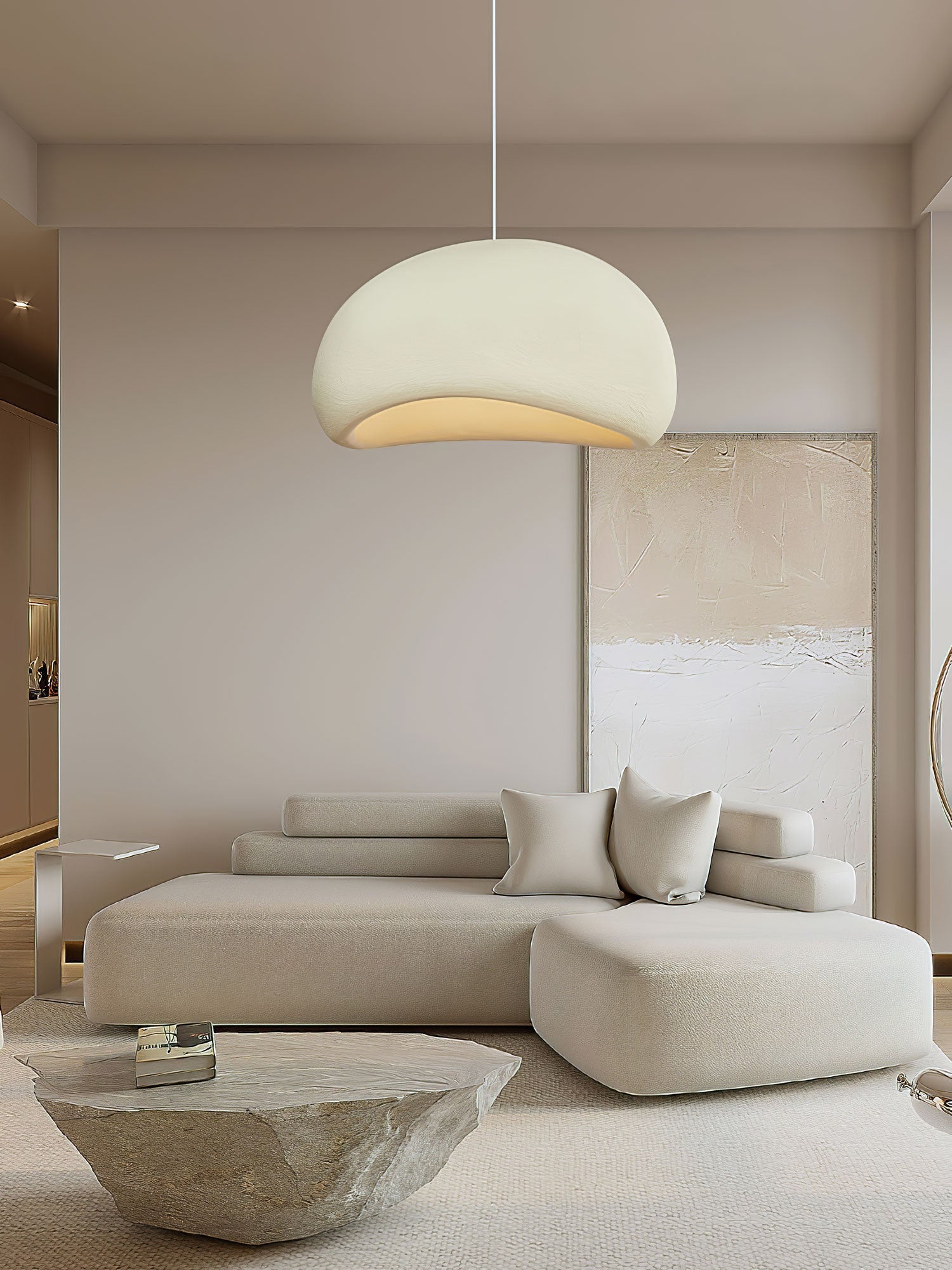 Khmara Pendant Light LED 11.8 in Grey Indoor Ceiling Lamp Adjustable Hanging | Thomler