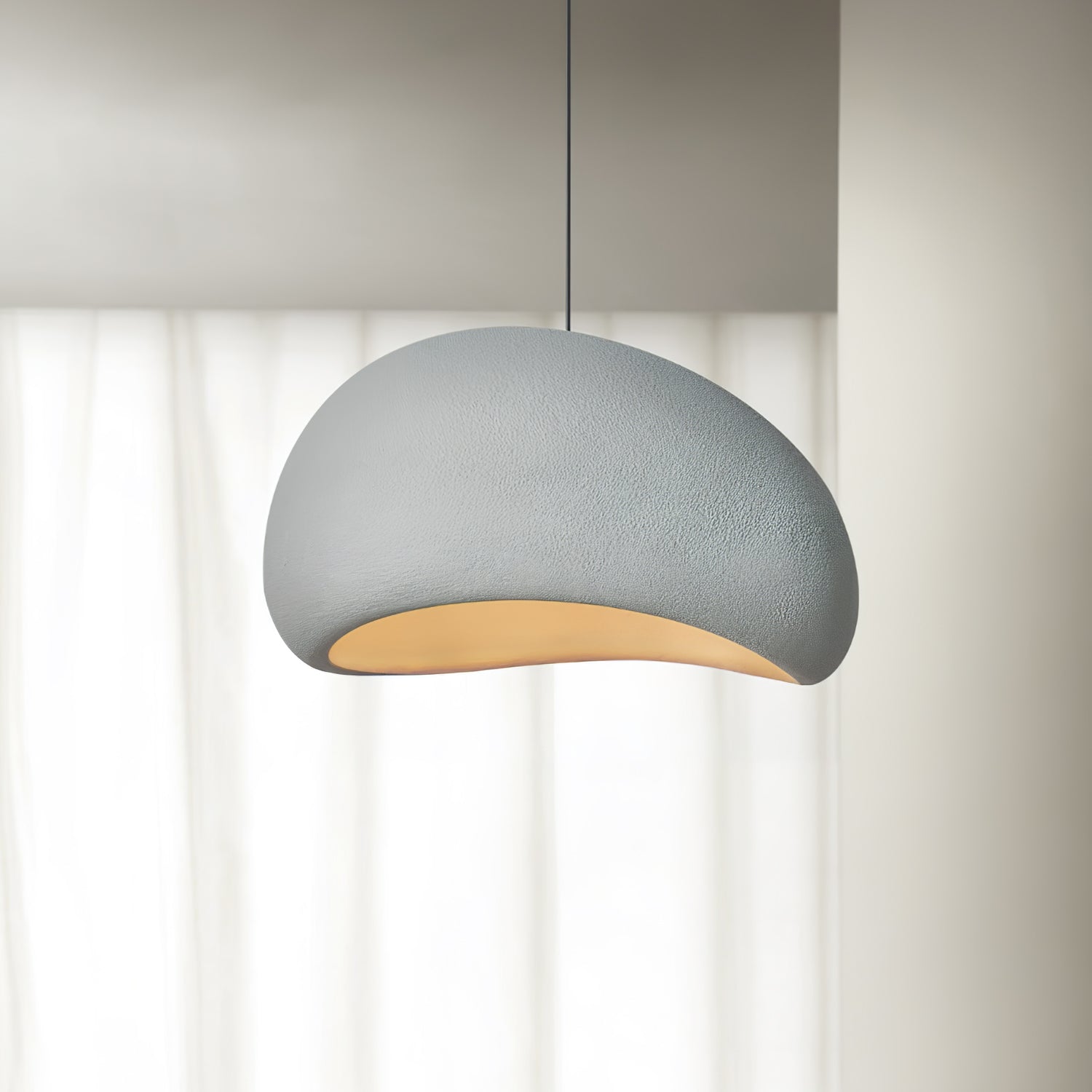 Khmara Pendant Light LED 11.8 in Grey Indoor Ceiling Lamp Adjustable Hanging | Thomler