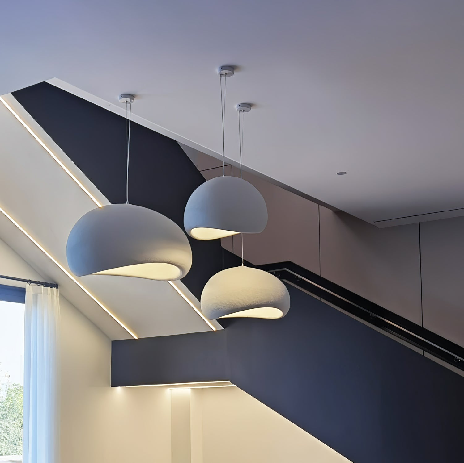 Khmara Pendant Light LED 11.8 in Grey Indoor Ceiling Lamp Adjustable Hanging | Thomler