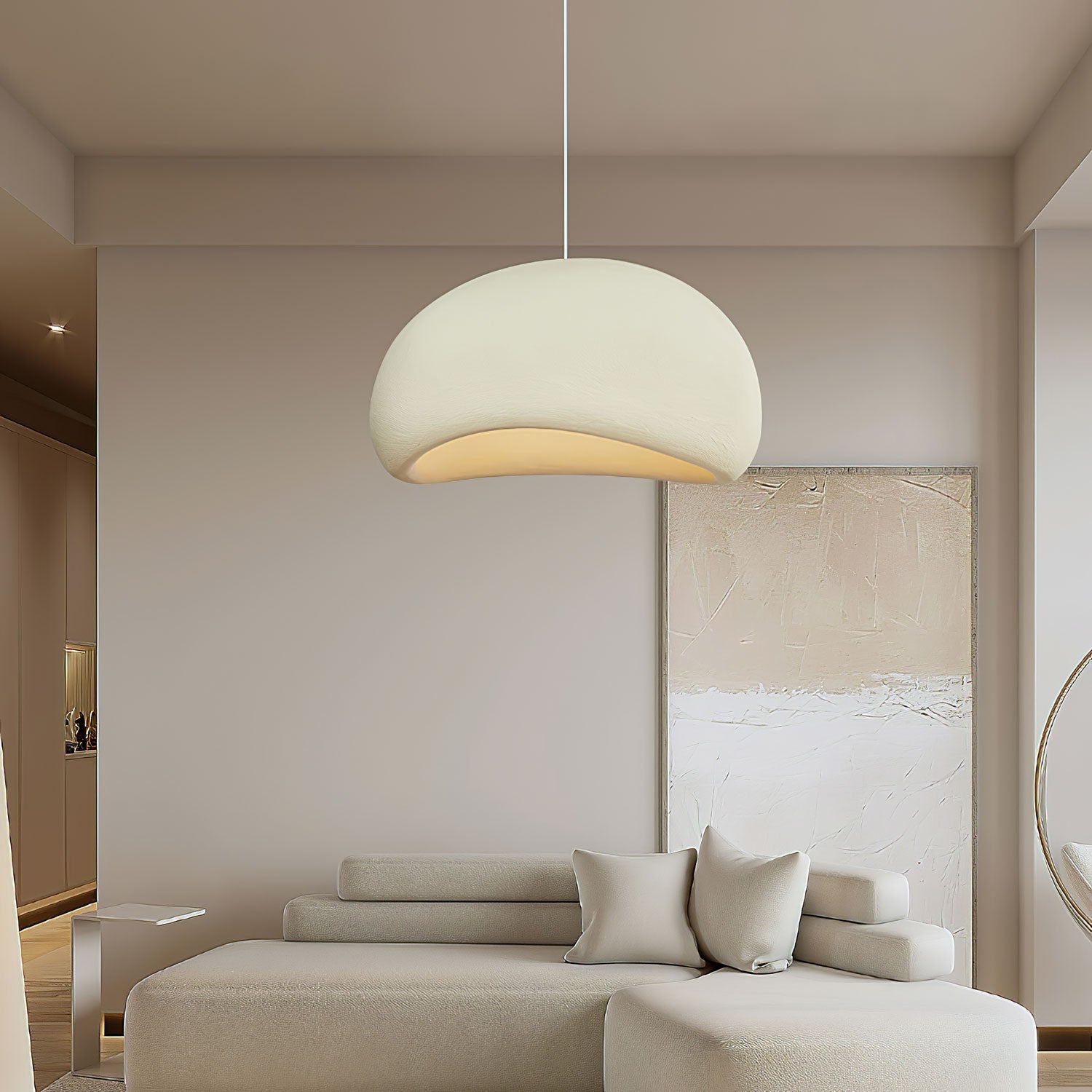 Khmara Pendant Light LED 11.8 in Grey Indoor Ceiling Lamp Adjustable Hanging | Thomler
