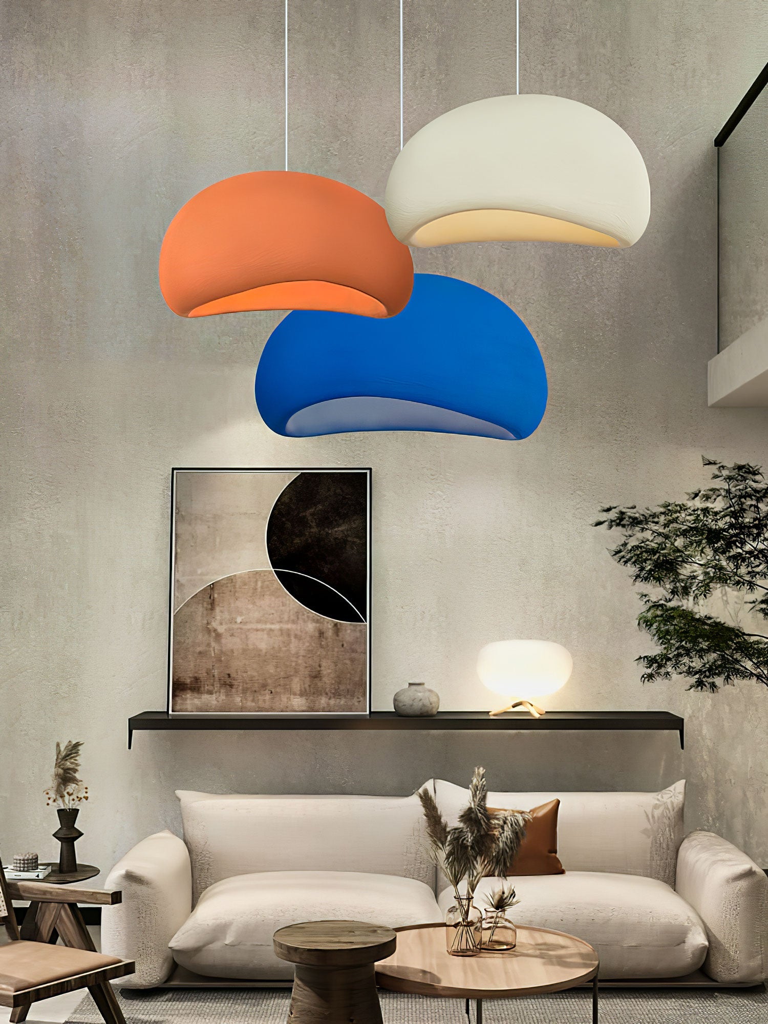 Khmara Pendant Light LED 11.8 in Grey Indoor Ceiling Lamp Adjustable Hanging | Thomler