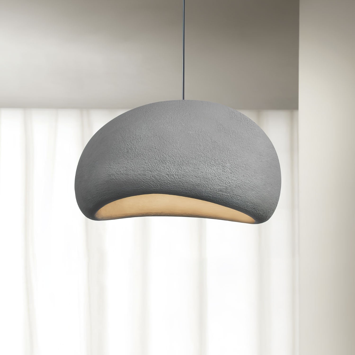 Khmara Pendant Light LED 11.8 in Grey Indoor Ceiling Lamp Adjustable Hanging | Thomler
