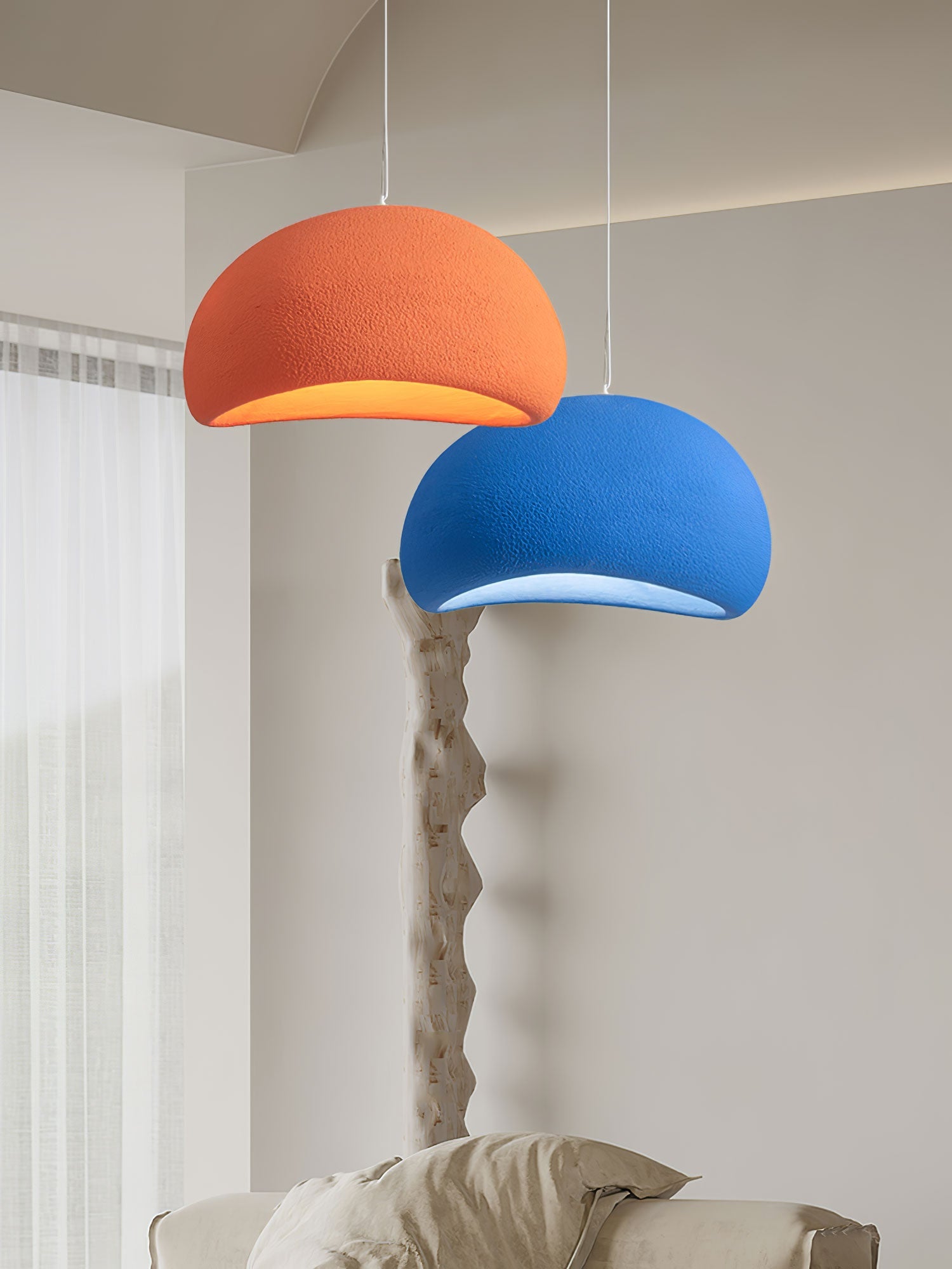 Khmara Pendant Light LED 11.8 in Grey Indoor Ceiling Lamp Adjustable Hanging | Thomler