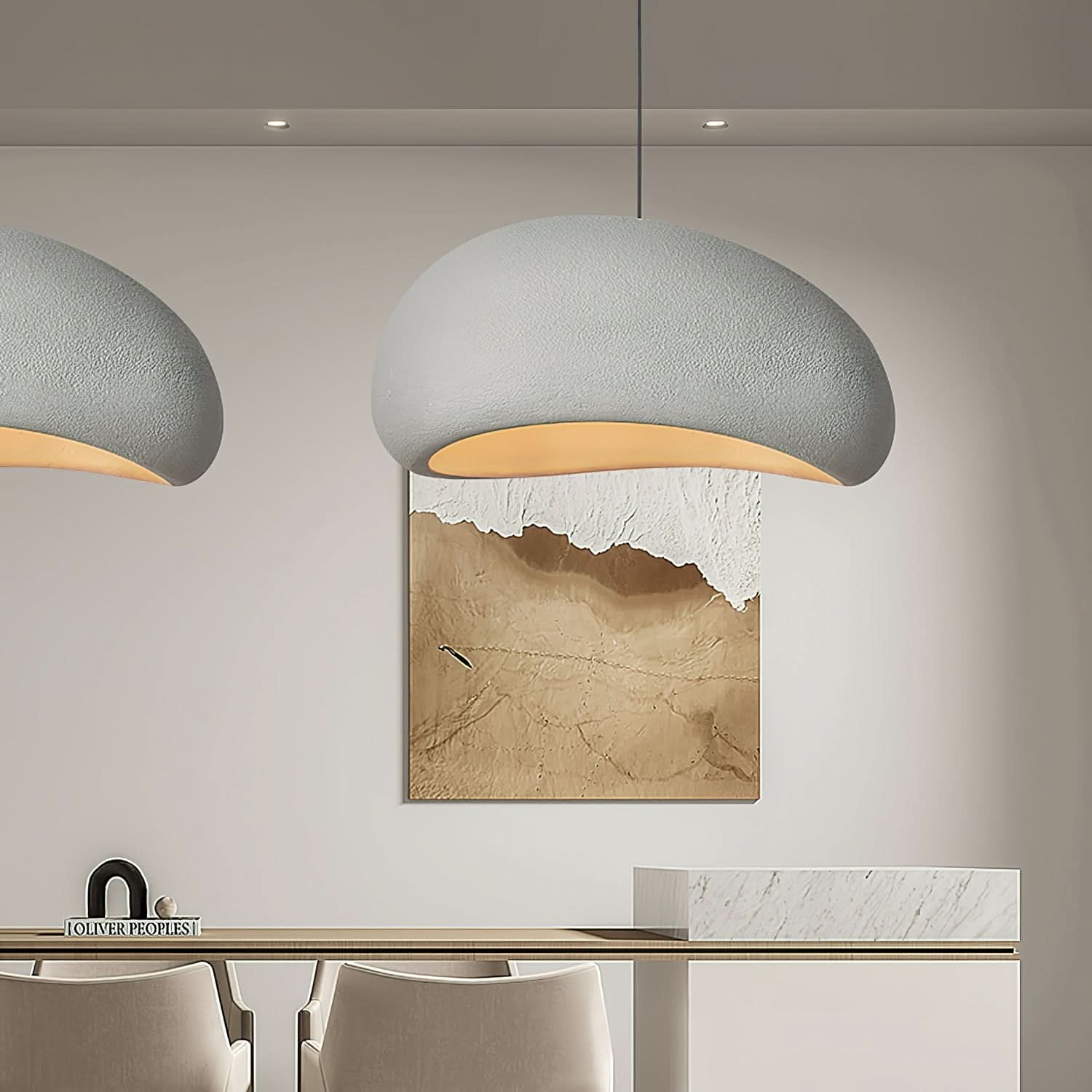 Pendant Light Polystyrene E27 Adjustable 120.0 cm White Dining Room Kitchen Hanging Ceiling Lamp Dimmable Modern | Thomler