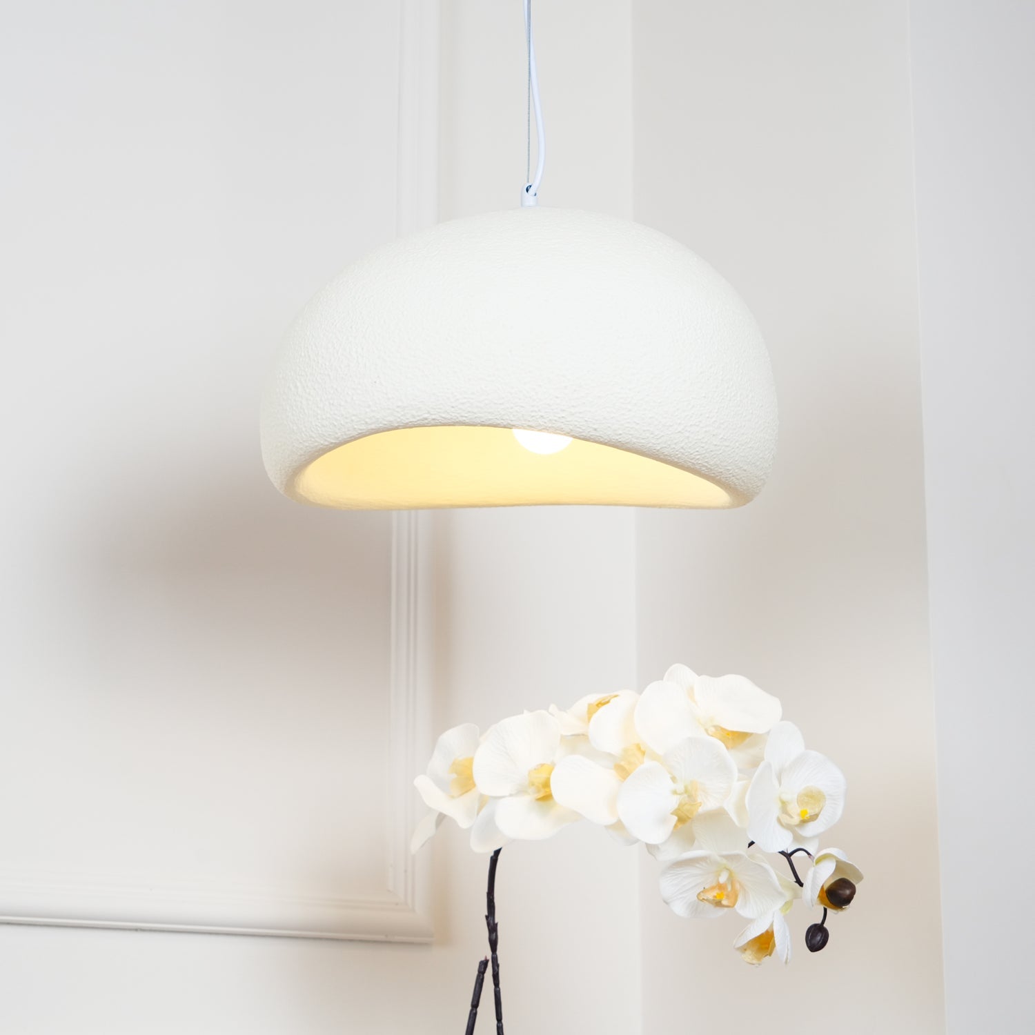 Khmara Pendant Light LED 11.8 in Grey Indoor Ceiling Lamp Adjustable Hanging | Thomler